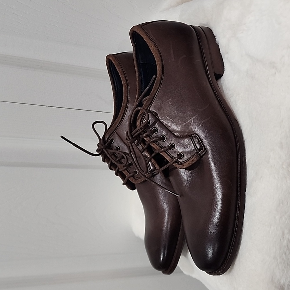 NWT!  Men's Cole Haan Warner Grand Brown Leather Dress Shoes Size 8